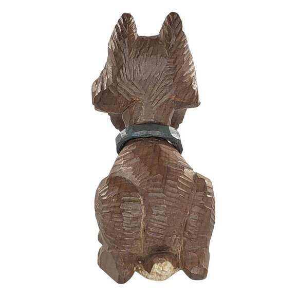 Arthur Shoemaker Dog Terrier Wood Carved Miniature Animal Folk Art Vintage 1972 - Picture 4 of 8